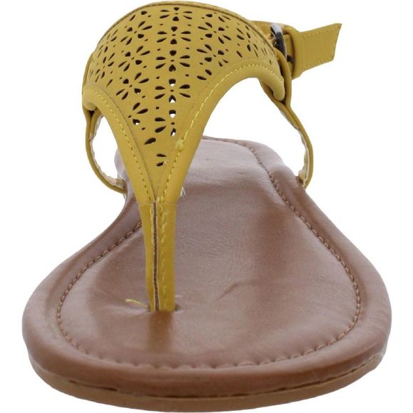 Arizona Jeans Co. Womens Same Yellow Slingback Flat Thong Sandals Shoes NWT - Picture 3 of 3